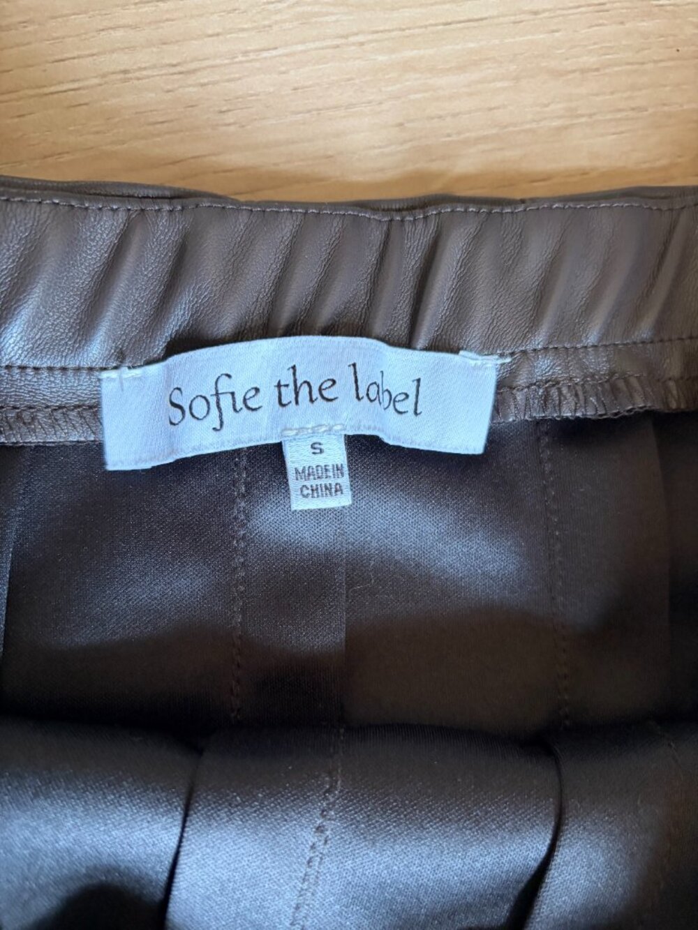Sofie the Label Brown Leather Skirt - Picture 2 of 2